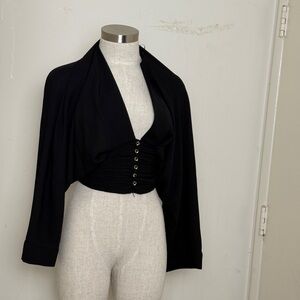 Zara Black Buttoned Blouse